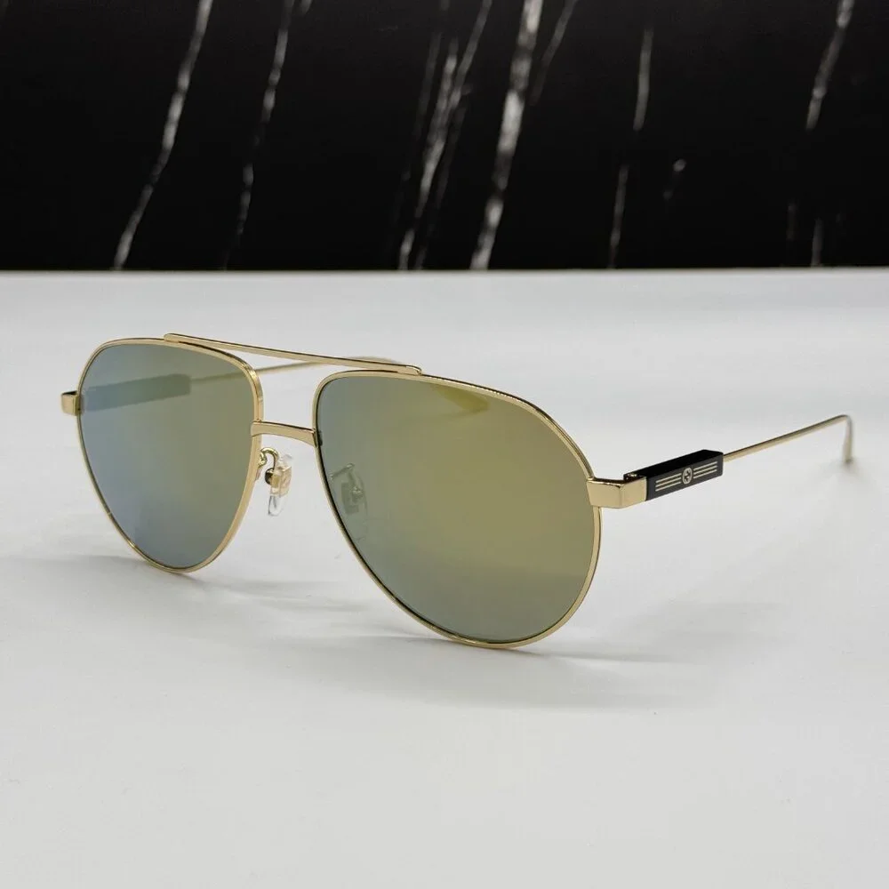 NEW GG1311S 002 AVIATOR UNISEX GOLD SUNGLASSES GUCCI